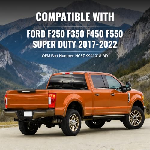 Image of G-PLUS Tailgate Top Trim Cap Cover Molding | Compatible with 2017-2022 Ford Super Duty F250 F350 F450 F550 HC3Z-9941018-AD