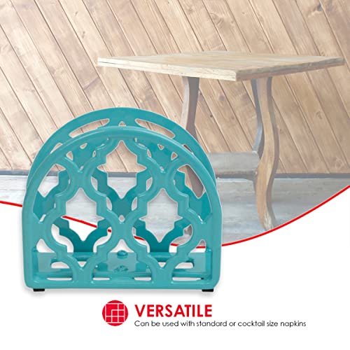 Home-Basics-Lattice-Collection-Cast-Iron-Napkin-Holder-Turquoise 51oXzPTh4dL