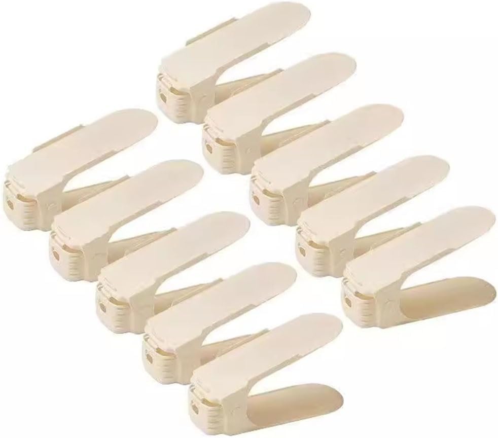 Shoe Slots Organizer 10 Piece Adjustable Height Shoe Slot Organizer, Space Saving Stacked Shoe Device (Color : A1, Size : 10pcs)
