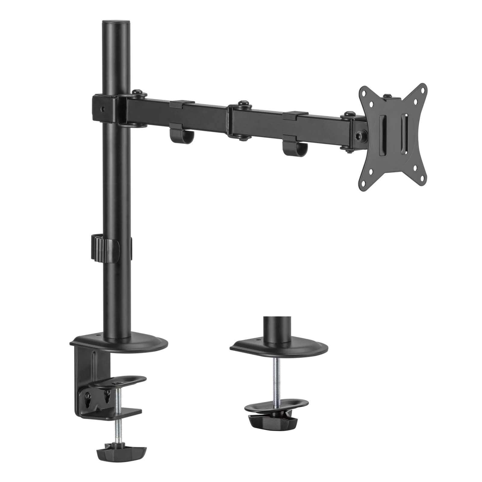 WilTec Support d'écran 17-​32 Pouces 9Kg 1x Ordinateur Fixation de Table VESA 75/​100 PC Bras Articulé Porte-​Ordi Inclinaison et Hauteur Réglable Rotation Pied Socle d'écran