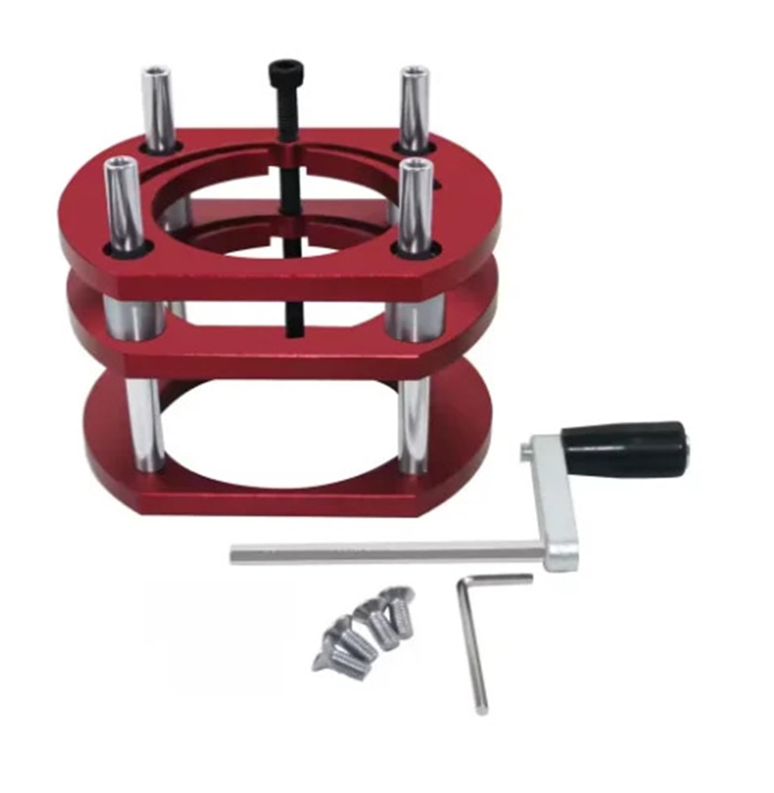 Mesa de trabajo for cepilladora de carpintería, mesa de trabajo for cepilladora de carpintería, base elevadora de placa de inserción, plataforma de elevación ajustable(Red)