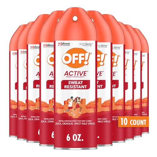 OFF! Active Insect Repellent Sweat Resistant Long Lasting Protection Repels Mosquitoes 6 Ounce (Pack of 12)