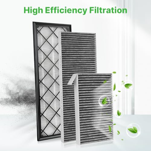 Image of 6 PCS Cabin Air Filters for 2020-2025 2026 Tesla Model Y | 2025-2026 Model Y Refresh (Juniper), 165837500A, 165837600A, 99% Filtration Efficiency, Easy Install, Odor control