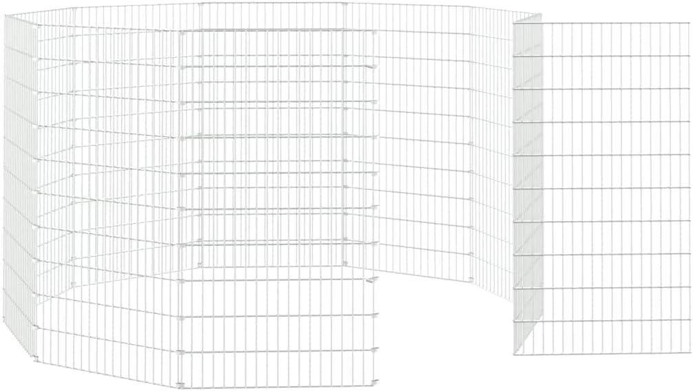 10-Panel 21.3"x39.4" Free Range Animal Enclosure Galvanized Iron, Rabbit Run Pet Playpen,Puppy Pen Pet Fence, Small Animals Cage, Rabbits Kennel Crate Fence,-548