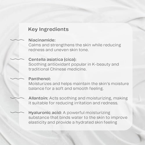 SPF 50 Face Moisturiser with Cica for Dry & Combination Skin, 50ml - Lightweight Centella Sunscreen Against UVA & UVB - Face Sun Cream SPF50 - Anti Redness Cream - Vegan & Fragrance Free - Indy Beauty - Image 5