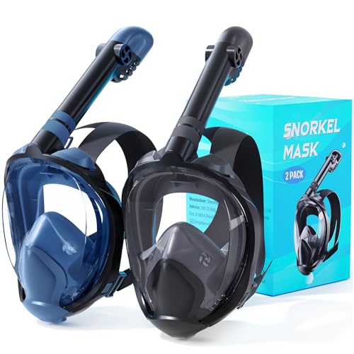 Máscara de snorkel facial completa para adultos con sistema Dry Top miniatura 1