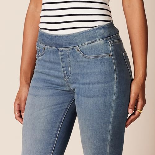 Image of Amazon Essentials Women's Skinny Fit Mid-Rise Stretch Pull-On Jegging with Pockets - Discontinued Colors