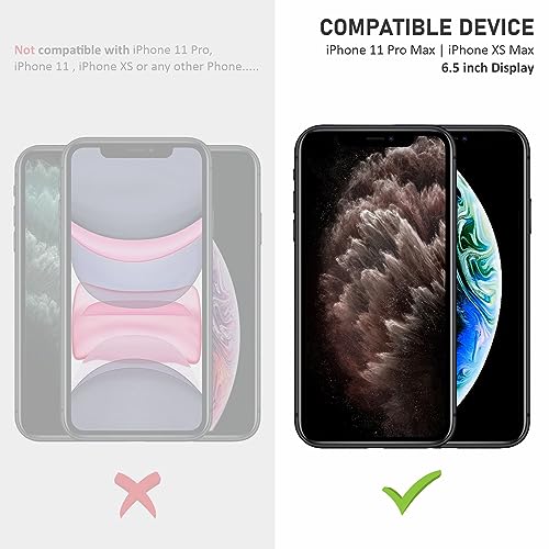 Image of SupCares Privacy Tempered Glass for iPhone 11 Pro Max and iPhone Xs Max (6.5 Inch) With Installation Kit | Military-Grade Gorilla Screen Protector | Edge to Edge Coverage | Black