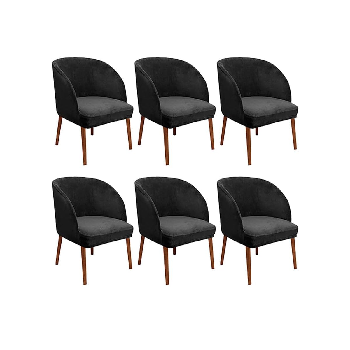 6 copribraccioli girevoli elasticizzati con schienale alare, stile moderno, con parte posteriore curva, per sala da pranzo, casa, toeletta e soggiorno