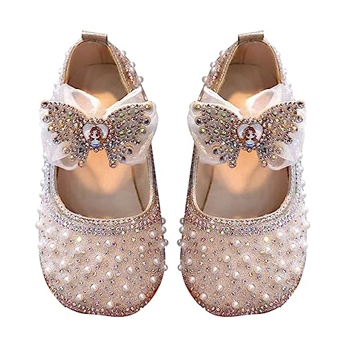 Baby Girls Glittery Dress Princess Shoes Bow Ballet Shoes Toddler Soft Soled Leather Shoes Wedding Dress Shoes2