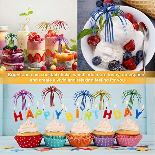 Hoiny 100 Stück Cocktail Picks Feuerwerk Sticks, Feuerwerk Sticks Cocktail Deko Benutzt für Cocktail Party Dekorationen… - Image 5