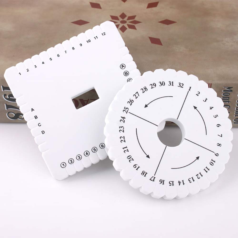 Hand-held Kumihimo Disks Set voor Armband Vlechten, Ronde & Vierkante Boards voor DIY Sieraden Maken & Breien