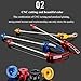 1 Pair Bicycle Quick Release Skewers Set for Road & Mountain Bikes - Lightweight Anodized Skewers in Black, Blue, Gold, Red(Red)