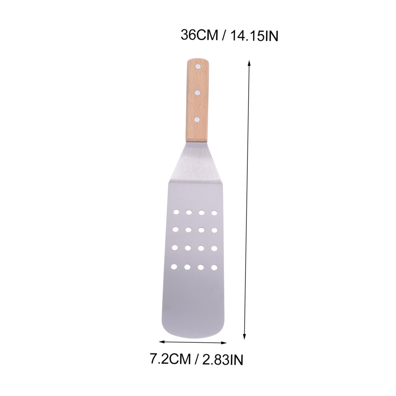 Sosoport Espátulas de Acero Inoxidable Mango de Madera Ergonómico 5 Piezas para Transferencia de Pizza y Bistec Utensilios de Cocina Resistentes para Uso Doméstico y Profesional