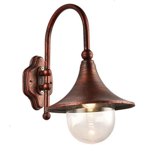 XAXR European Outdoor Curved Tube Waterproof Wall Lamp; Retro Villa Garden Balcony Aisle Corridor Wall Lamp E27 Cover