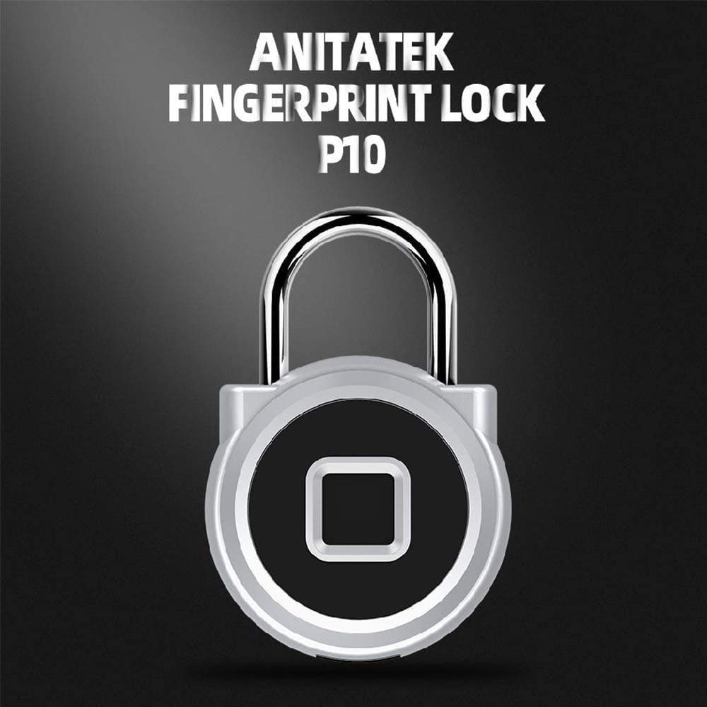 Lucchetto di impronte digitali, carica USB Smart Smart Sicurezza senza chiave Biometrica Biometric ThumbPrint Block senza chiave, resistente all'acqua, adatto per palestra, zaino, bagagli, sc