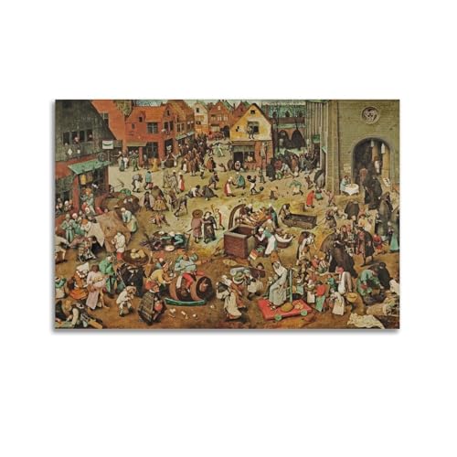 Impression sur toile Pieter Bruegel tableau décoration intérieur maison 50 x 75 cm