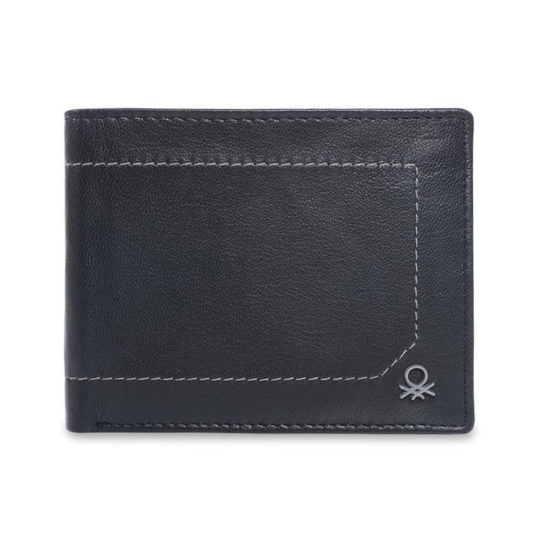 United Colors of Benetton Men’s Leather Wallet Galway – Black| Global Coin Wallet with RFID Protection, Multiple Card Slots | Coin Pocket | Bi-Fold Purse for Men | Ideal for Gifting United Colors of Benetton Men’s Leather Wallet Galway – Black| Global Coin Wallet with RFID Protection, Multiple Card Slots | Coin Pocket | Bi-Fold Purse for Men | Ideal for Gifting