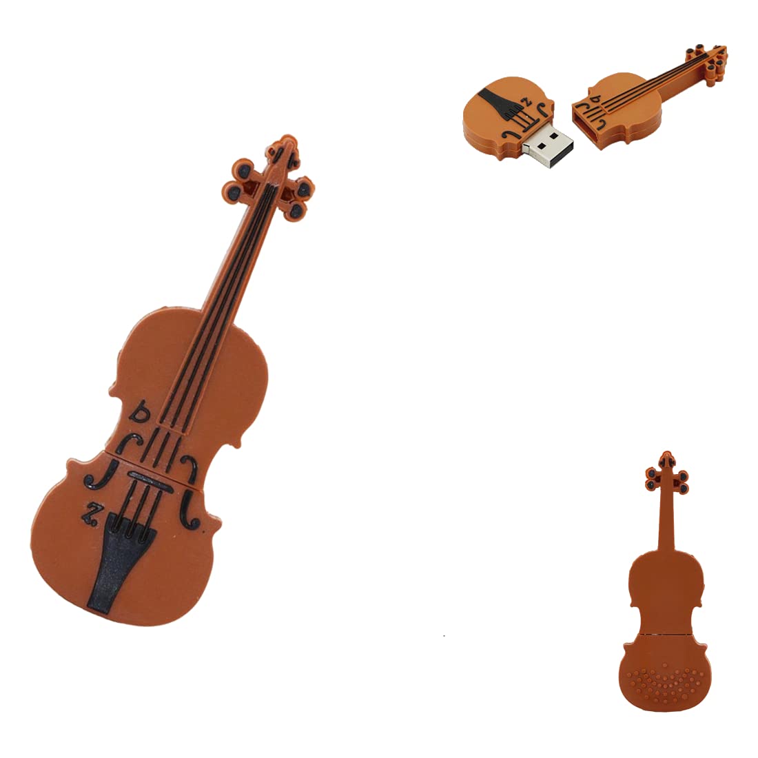 Mall of Style Cool USB Drive 16GB - Cool Flash Drive - Wedding USB - Violin Flash Drive - 16 GB USB Flash Drive - Violin Flash Drive (16 GB, Walnut Violin)