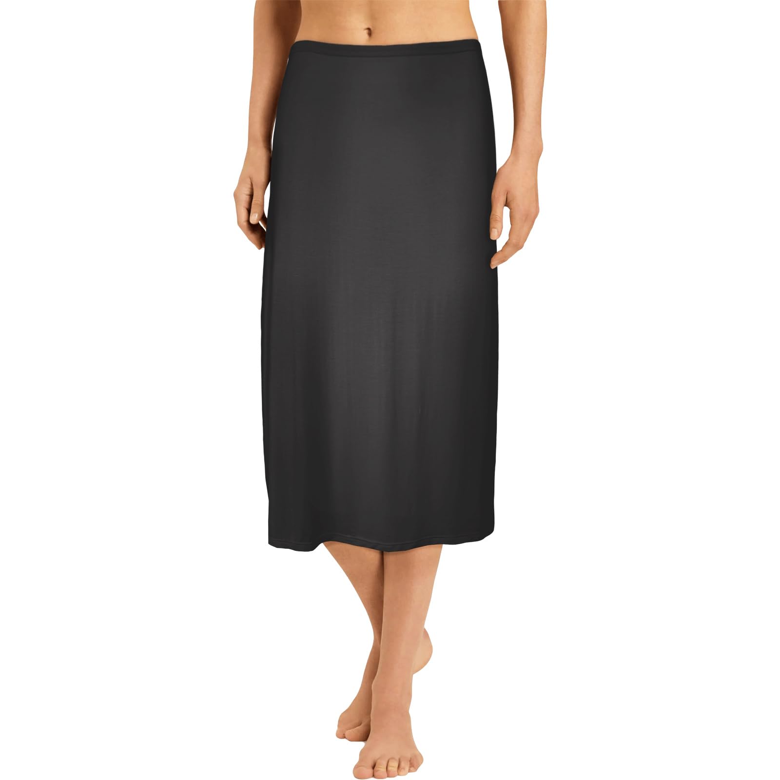 BestSale247 Jupon long pour femme : environ 70 cm - Court : environ 50 cm - Élégant sous-vêtement invisible en viscose de bambou souple