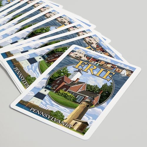 Baraja de cartas poker Erie Pennsylvania, 52 cartas miniatura 5