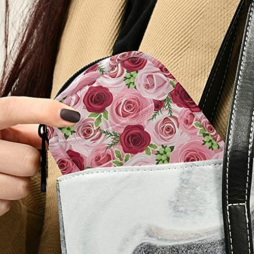 Miniatura 5 de Pastillero de rosas rojas y rosadas, 7 días, primavera, verano, flores, portátil, semanal, organizador de píldoras, contenedor de medicamentos,