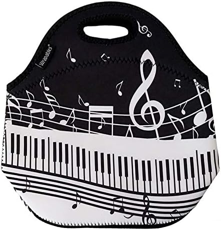 Wrapables Insulated Neoprene Lunch Bag, Musical Notes