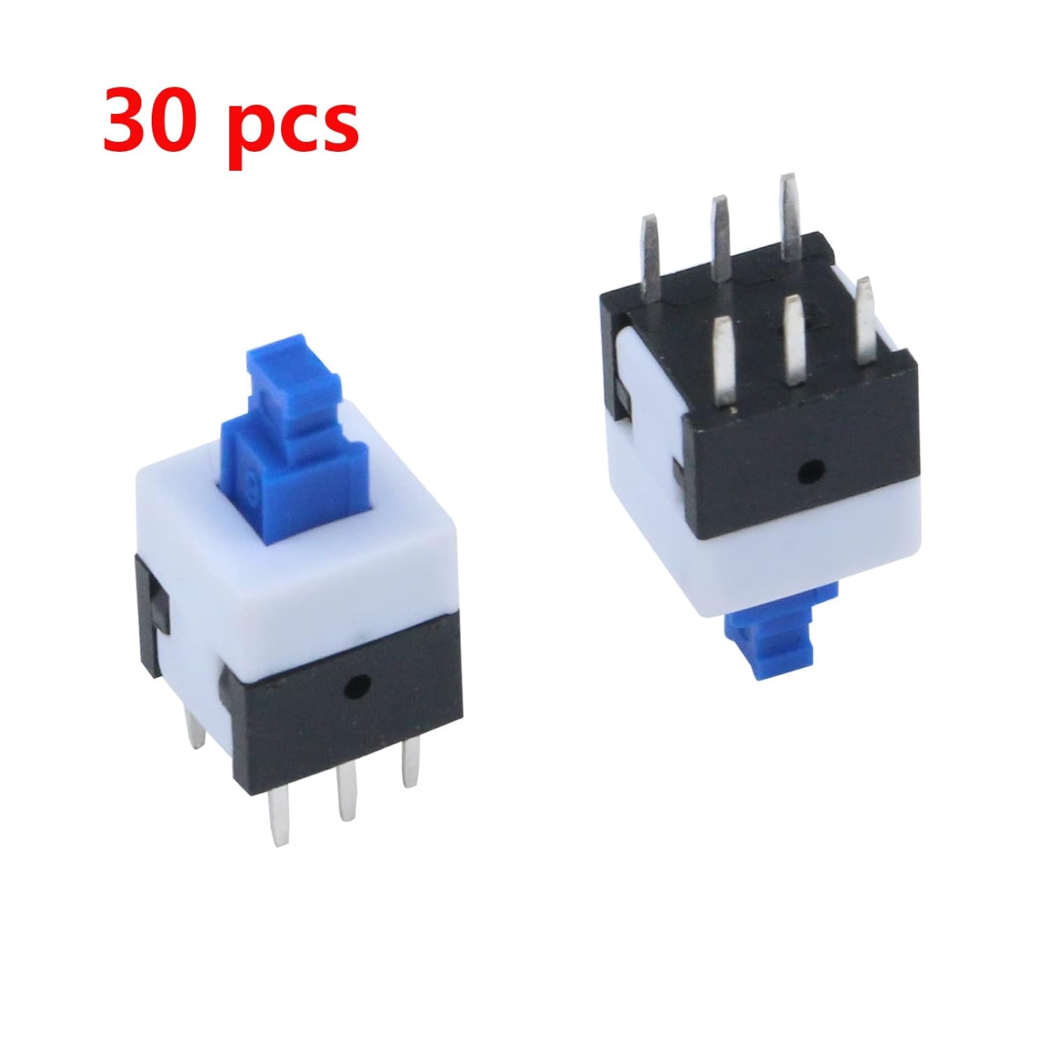 Antrader Micro Push Button Switch,Self-Locking Power On/Off Latching Switch