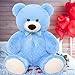 MorisMos Giant Teddy Bear Stuffed Animal 3ft,36'' Big Bear for Kid,Large Stuffed Bear for Baby Shower, Teddy Bear for Girlfriend Boyfriend Wife Mother Fiancée Valentine's Birthday, Blue
