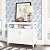 Safiyya 118"x17.3" Peel and Stick Wallpaper Blue and White Contact Paper Geometric Wallpaper Self Adhesive Removable Wallpaper for Bedroom Covering Vinyl Rolls