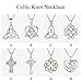 ChicSilver Celtic Knot Necklace for Women 14K Gold Plated Sterling Silver Love Knot Heart Pendant Necklace Fashion Irish Jewelry Gifts forfriend