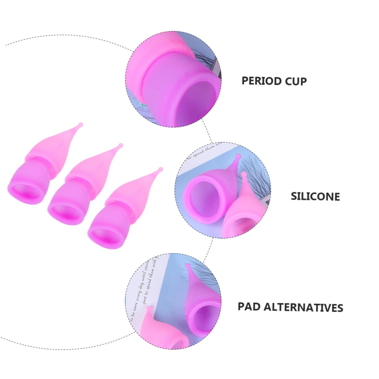 FRCOLOR 18stücke Menstruationstassen Für Leckfreie Wiederverwendbare Periodenbecher Hochwertigem Temperaturbeständigem Und Rosa Einfach Zu Verwenden Und Komfortabel