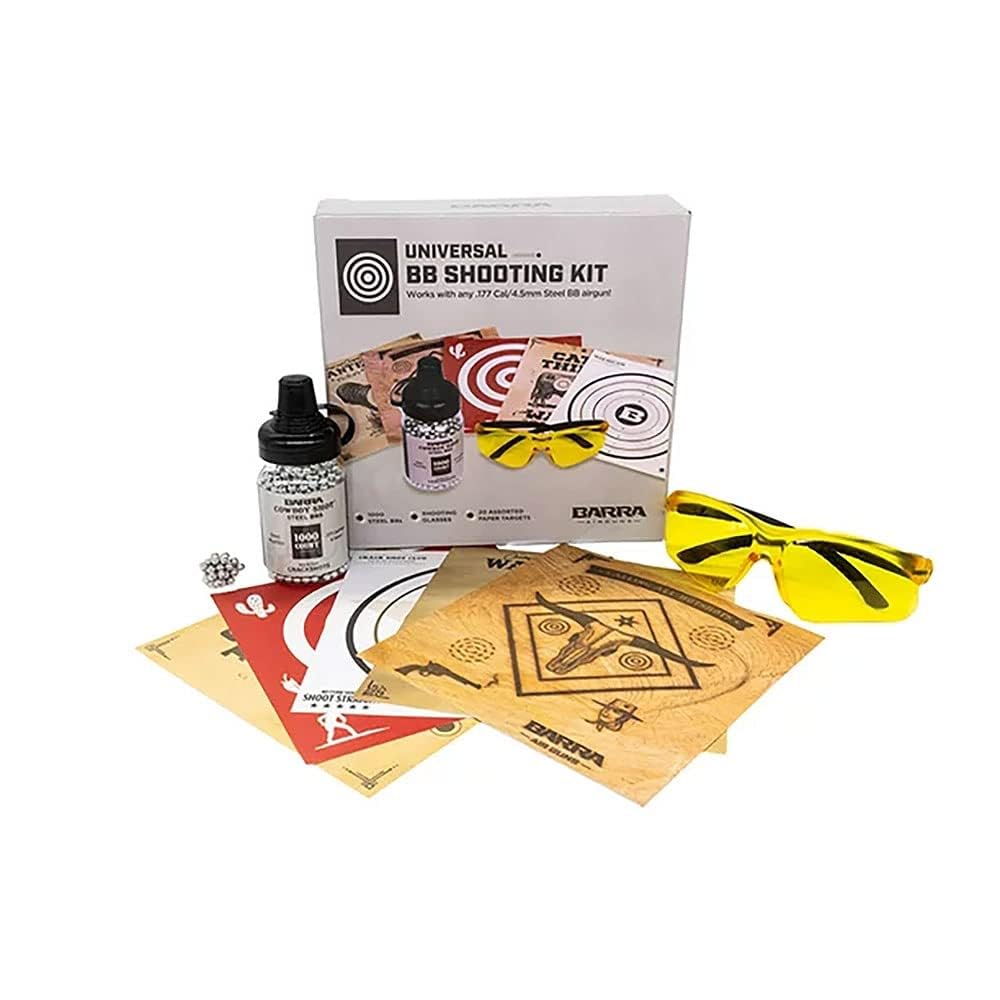 1000 0.177 BB's 20 Assorted Targets ASTM Certified Shooting Safety Glasses Universal BB Shooting Kit