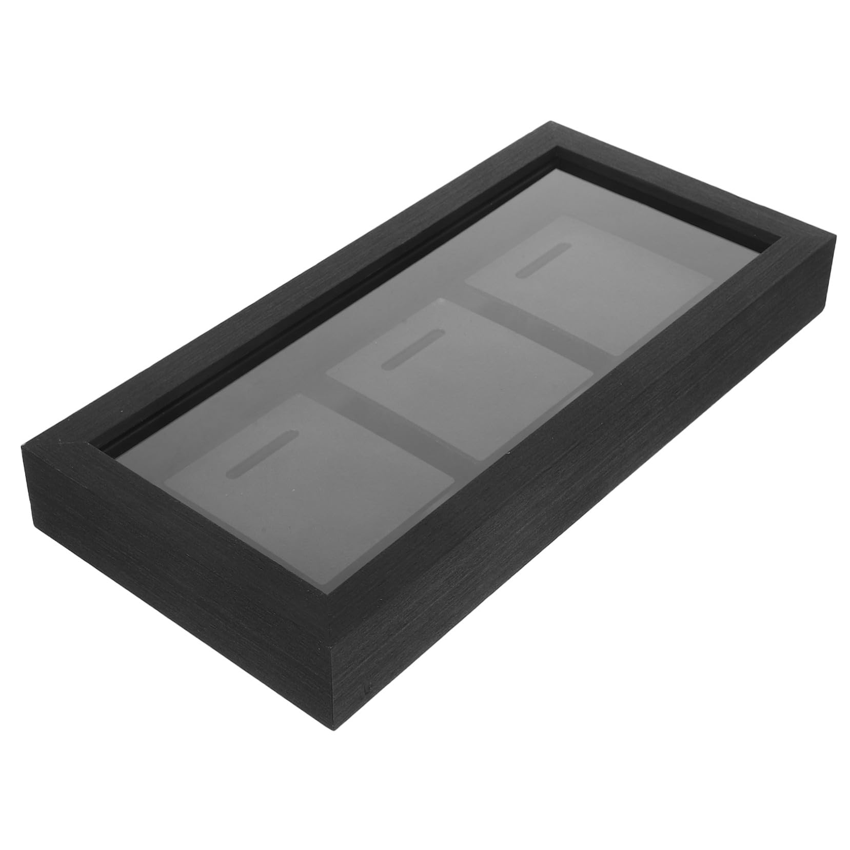Alipis Soporte de Medallas de Madera Maciza Negro Caja Expositor para Medallas Deportivas Marco Protector para Premios de Maratón Fútbol y Gimnasia Soporte de Pared y para Exhibición