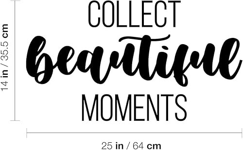 Miniatura 3 de Calcomanía de vinilo para pared, Colecciona momentos hermosos, 14 x 25 pulgadas, calcomanía inspiradora y positiva para el hogar, dormitorio,