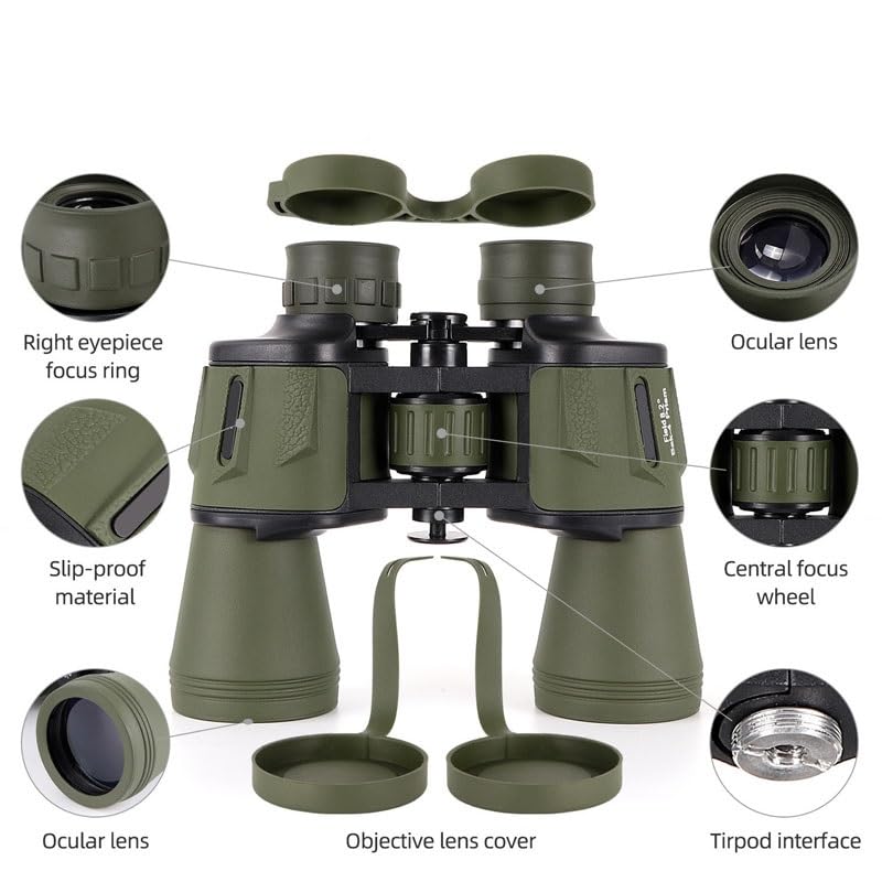 Binoculares ópticos para caza y camping, alta definición miniatura 6