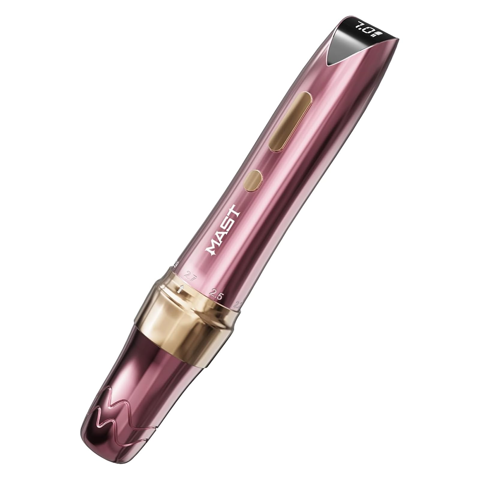 Mast P60 Kabellose Tattoo Maschine Rotary Microblading Wireless Slim Pen Adjust Stroke 2.2-3.2mm Digital Display Akku Tätowiermaschine für Augenbrauen Eyeliner Lippen, Scalp, Small Tattoo