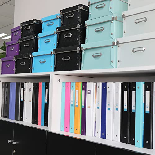 Xuchun Purple Storage Box，Office Storage File Boxes With Lids,Multiple Sizes Purple Foldable Plastic Storage Organizer For Kids Toys/Clothes/Shoes/Office/Cosmetic #TOP5