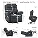 MCombo Triple Motor Power Lift Recliner Chair with Massage and Lumbar&seat Heating, Rolled Arms, Adjustable Headrest for Elderly People, Fabric 7888 (Dark Grey, Medium)