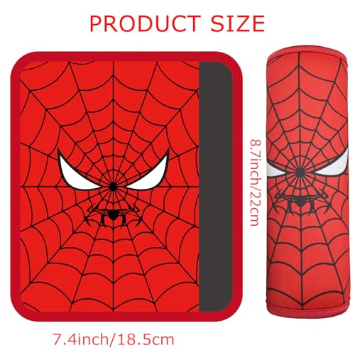 Image of Seat Belt Cover for Kids, Seat Belt Pad for Boys Girls, Car Seat Straps Shoulder Pads for Kids, Kid's Seat Belt Cushion, Shoulder Strap Pad, 1 Piece (Spider Hero)
