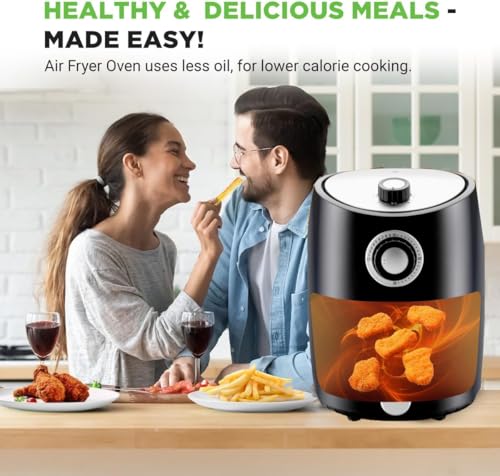 NutriChef Air Fryer Compact & Large 2-Qt, Fast Turbo Modes, 90°–450°F Even Results With Precise Temperature Control, Up to 95% Less Oil, Roast, Bake, Reheat, Frozen, Broil, Proof, by NutriChef - Used condition - Image 6