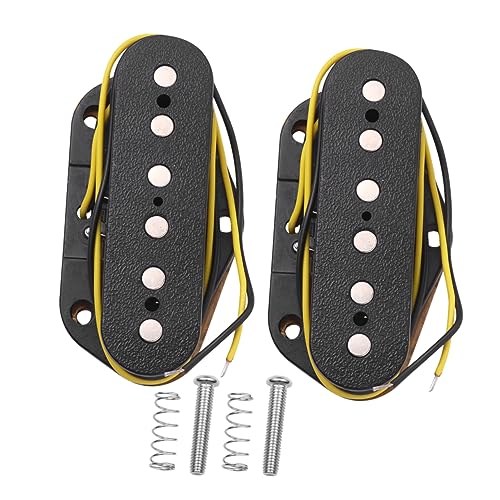 JOINPAYA 2個エレキギター用ダブルコイルハムバッカー ピックアップ 黒 ギター対応 取り付けネジ付