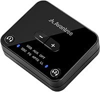 Vista 7 de Avantree Audikast 3 – Transmisor Bluetooth 5.3 para audio de TV solo a través de salidas ópticas y AUX, aptX Adaptive, conexión para dos