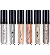 Lucoss liquid Eyeshadow,Liquid Glitter Eyeshadow Shimmer Metallic Eyeshadow Liquid Long Lasting E...