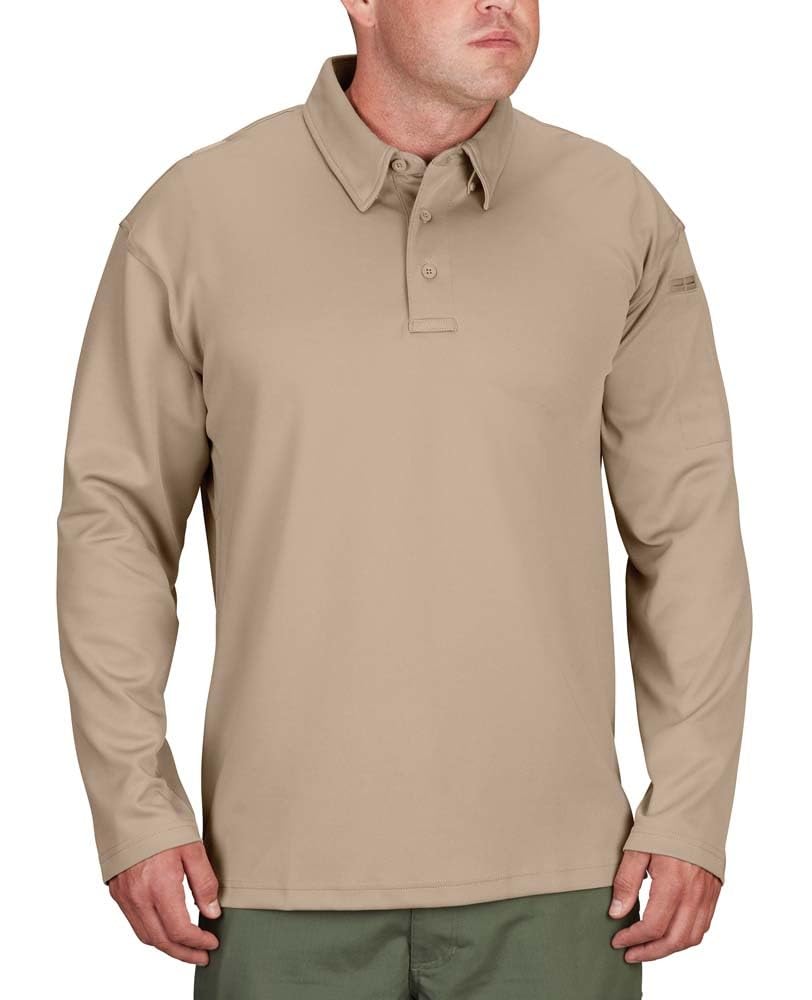 Propper I.C.E. Polo de Manga Larga, Hombre, F5315, Bronceado Plateado, Extra-Large