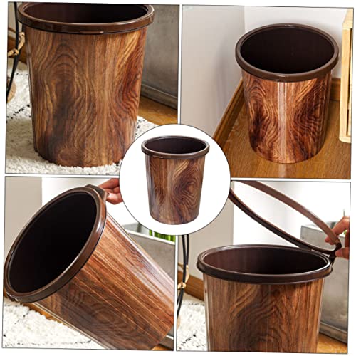 Caneca de basura rectangular para cocina color marrón 12L miniatura 6