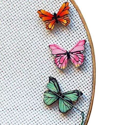 Needle Minder The set of 3 Butterfly Needle Keeper Magnetic needle magnet cute Cross Stitch summer Embroidery butterfly