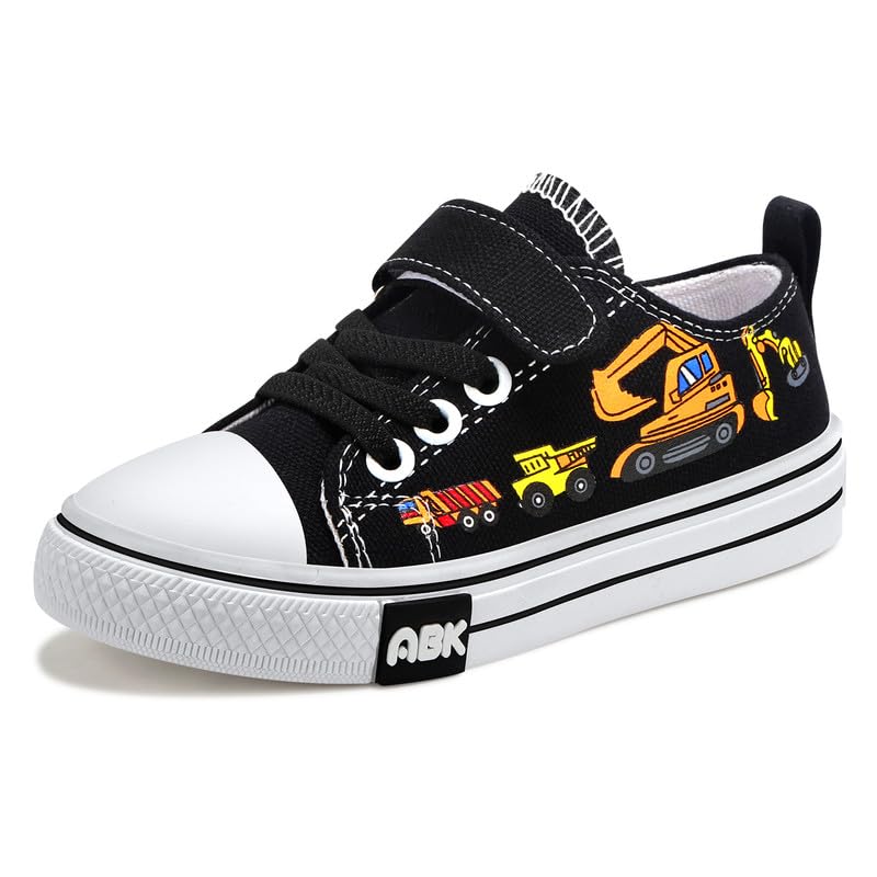 Cozystep Toddler Boys Girls Slip On Canvas Sneakers Cartoon Excavator Printed Little Kid Unisex...