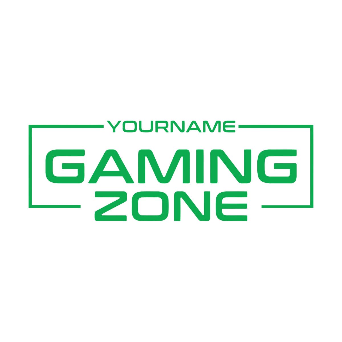 Custom Gaming Zone, Personalised Gaming Decal, Eat Sleep Vinyl Sticker, Gamer Lover Gift for Boy Bedroom Small - 20x57cm