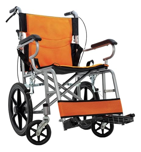 La mejor comparación de Silla de Ruedas Reactiv para comprar hoy. 47 MEDICAL STORE Silla de Ruedas de Traslado Modelo Acero Resistente Con Respaldo Abatible Descansa pies de Metal Abatibles y Descansabrazos Rectos Fijos (Naranja)
